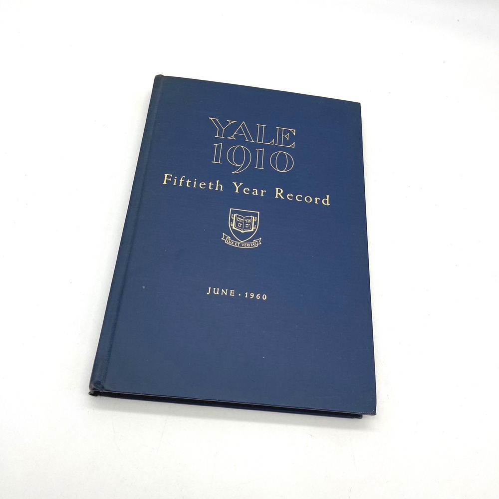Yale‎ 1910 Fiftieth Year Record 1960 Hardcover Alumni Book with 1965 Campus Map